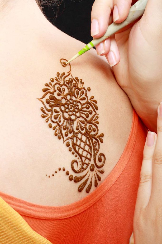 Henna Tattoo, Körperstelle